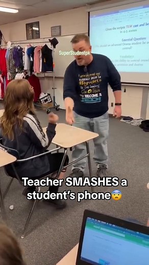 Teacher SMASHES a student’s phone - Shocking Video
