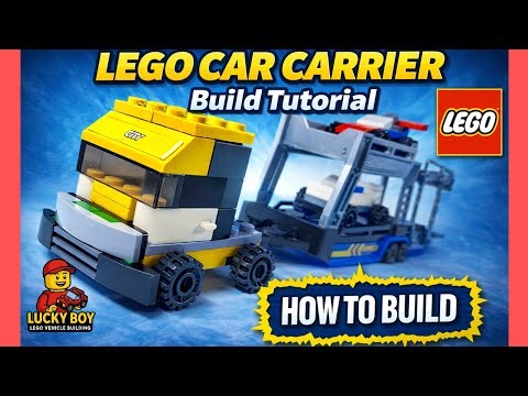 Making a mini Lego car carrier with random bricks | Satisfying DIY video of Lego building