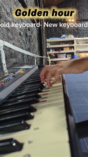 Golden hour on my old piano VS new piano