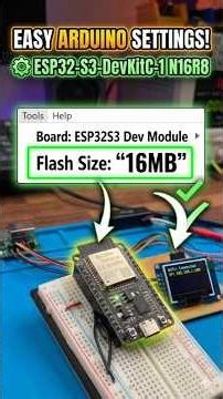 Fix ESP32-S3 N16R8 Arduino IDE Board Settings! 🛠️