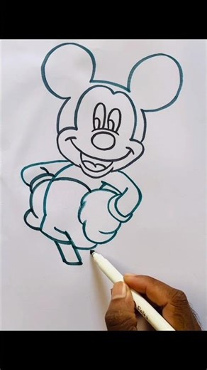 How to draw mickey mouse