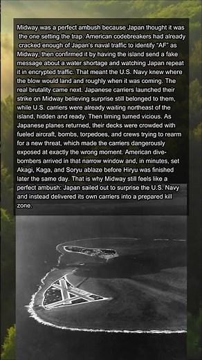 The most shocking part of Midway is that Japan’s trap worked perfectly, just on the wrong side. #WW2