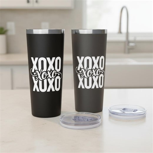 XOXO Script Stack Tumbler | 22oz Copper Insulated Tumbler - Etsy