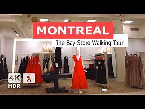 Exploring The Bay Department Store | 4K Downtown Montreal Adventure 🛍️