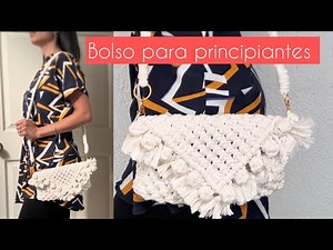 Bolsa de macramé con nudo plano y bodoque | Paso a paso para principiantes