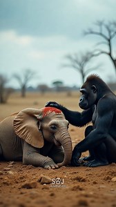 A Compassionate Gorilla #reels #fbreels #elephant #USA #gorilla | SBJ Animation