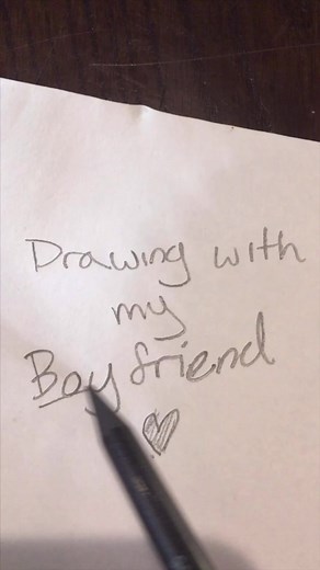 Drawing contest with my boyfriend 😂😍 I think he won! #tiktokpartner #foryou #foryoupage #art