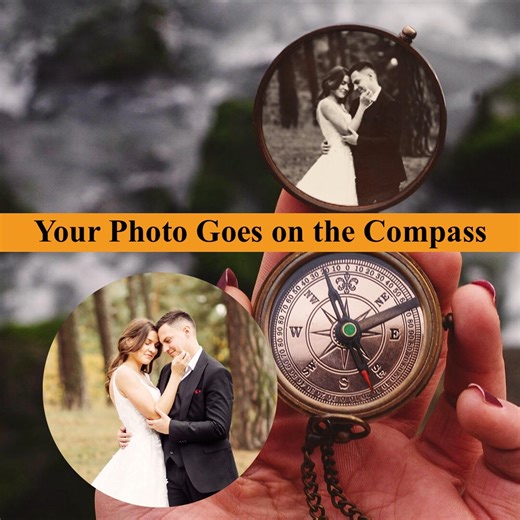 Personalized Brass Compass: Engraved Wedding, Anniversary, or Birthday Gift - Etsy