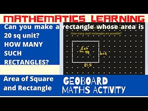 Geoboard | Maths Activity | Area of Rectangle and Square