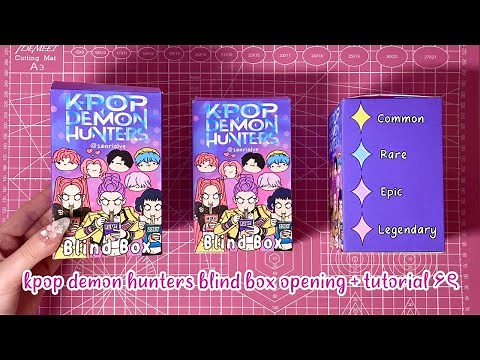 💜KPOP DEMON HUNTERS blind boxes 🩵 paper diy | tutorial | asmr | sanriolve