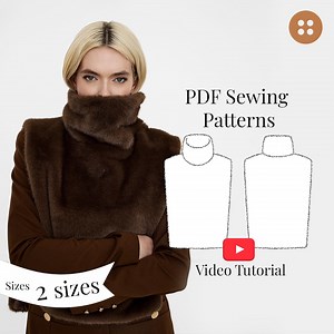 Fur Bib Collar Sewing Pattern (PDF Pattern Video Tutorial) - Etsy