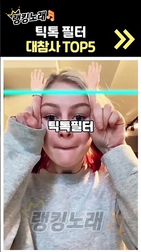 틱톡 필터 대참사 랭킹 노래