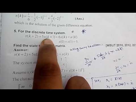 Finding state transition matrix for discrete time system | using z transform |organizer solved