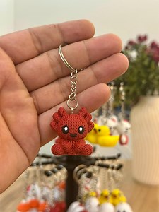 Red Axolotl Keychain: Handmade 3D Printed Eco-friendly Charm - Etsy