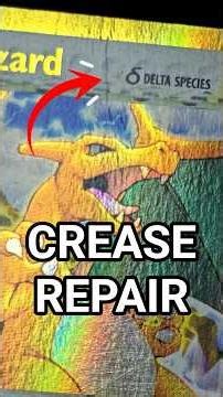 Crease Removal on a Crystal Guardians Charizard. #cardrestoration