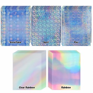 Koala Holographic Sticker Paper for Inkjet Laser Printers, Mixed 60 Sheets Printable Vinyl Sticker Paper 8.5x11 inch , Dries Quickly Waterproof Sticker Paper