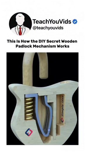 Teach You Vids on Instagram: "This is how a DIY secret wooden padlock mechanism works—clever craftsmanship and clever geometry hide a simple but brilliant locking trick. 🪵🔒 A great peek into maker skills and mechanical design without revealing the exact steps. This video is for educational purposes only. DM for credit/ removal. #DIYPadlock #Woodworking #LockMechanism #MakerCulture #Craftsmanship #EducationalContent"