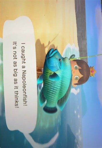 Diversión en Animal Crossing con pescado Napoleón