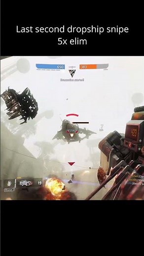 last second DROPSHIP DOWN #shorts #titanfall2clips