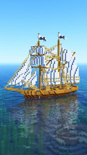 Minecraft medieval sailing ship