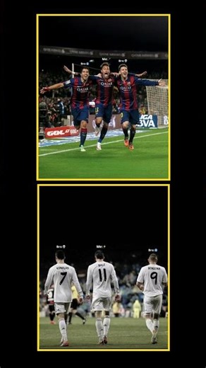 "The Two Greatest Attacking Trios: Barcelona’s MSN vs Real Madrid’s BBC"#MSN#BBC#Messi#Suarez#Neymar