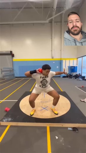 Mason Woods - Throws Coach on Instagram: "Every thrower NEEDS to hit this position to throw far When the left foot over rotates, it can cause it to stay on the ground too long out the back forcing it to land late at the front! If you’re looking to keep the shot back, this is a great way to fix it! ￼Follow for more help! #Throwify"