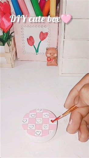 Old Cream Box Reuse Idea 💖 | DIY Mini Storage Box | Easy & Quick Craft #shorts #reuse #painting