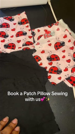 Patch pillow making at BNPS #art #craft #bookus #family #fun