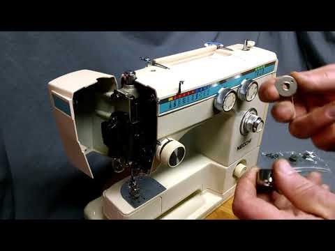 How to Thread Necchi 535FA 535 534FB 534 Sewing Machine and Bobbin Case