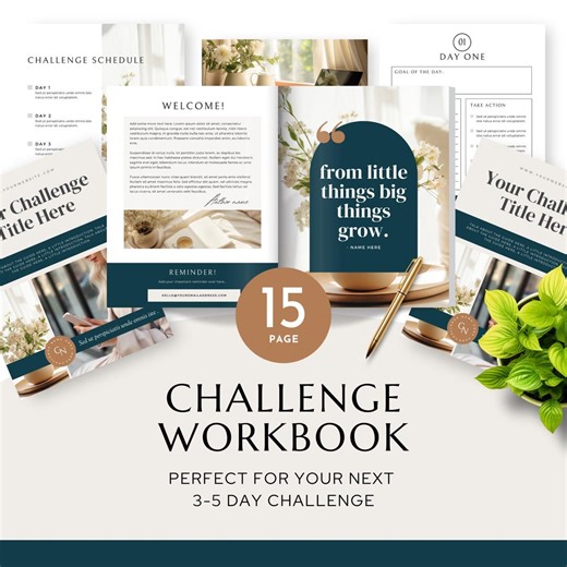 Challenge Workbook Template | Canva Coaching Lead Magnet (15 Pages) - Etsy Australia