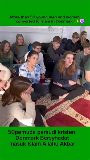 More than 50 young men and women converted to Islam in Denmark. ✨☪️ | Dakwah Harian