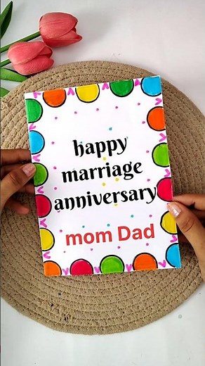 🎨 Easy DIY Anniversary Card for Parents!