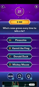 Who's nose grows every time he tells a lie?A: Pinocchio  B: ... | Filo