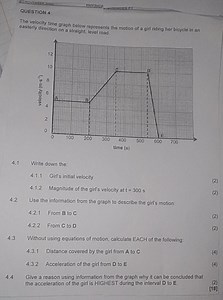 The velocity time graph below represents the motion of a girl r... | Filo