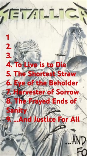 Metallica …And Justice For All album ranked