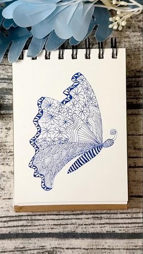 Abstract Butterfly Doodle Drawing Idea #abstractart #abstractdrawing #doodleart #doodle #doodling
