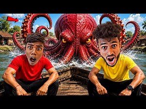 CHOTU CROSS MONSTER OCTOPUS RIVER | MONSTER OCTOPUS RIVER ATTACK #factfireking