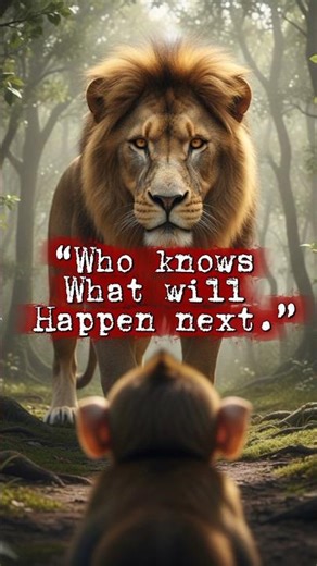 "Who Knows What Will Happen Next | The Lion Saw Him…” #shorts #babymonkey #lionencounter #Viral