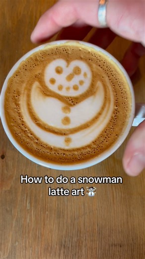 Step-by-step to a snowman that won’t melt before your first sip ☕❄️ | 200 Degrees Coffee