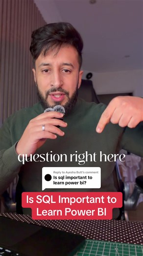 Replying to @Ayesha Butt SQL is not really improving to learn power bi but can be an extra thing later ! check why ! #powerbiforeveryone #powerbitips #sql #powerbi #excel