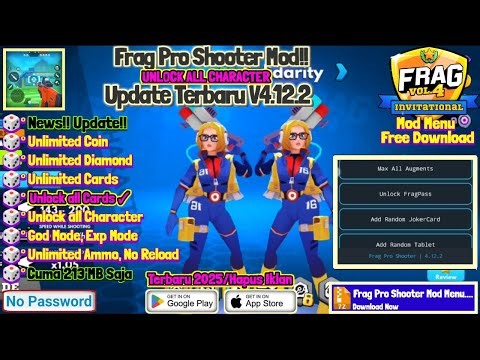 Frag Pro Shooter Update V4.12.2 Mod Menu APK Unlimited Coin, Diamond, Unlock all Skin & Cards