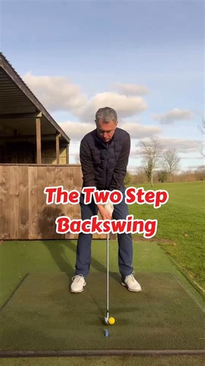 The Two Step Backswing for a consistent Golf Swing. Take the club back low and wide. Hinge the wrists to 90 degrees by the time the left arm reaches parallel to the ground. A you will have a great and consistent golf swing. #golftips #golfswing #golfersofinstagram #golfswingcoach #golfseason | Mark Wood Golf Academy