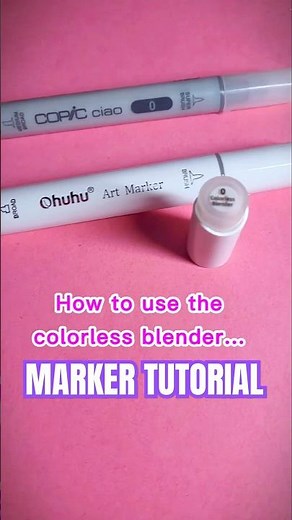 MARKER TUTORIAL How to use the colorless blender to fix mistakes #copic #markers #arttutorial #ohuhu