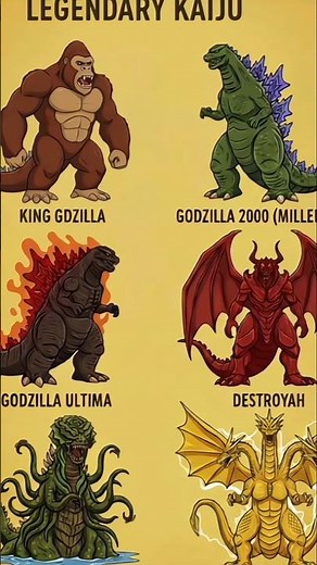 Kaiju Monsters #Legendary Kaiju #Godzilla #Godzilla2000 #Godzilla Ultima #Destoroyah #Biollante #Kin