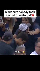 #DerekJeter personally handed it to her 🫡 #mlb #espnsocial #wholesome | derek jeter