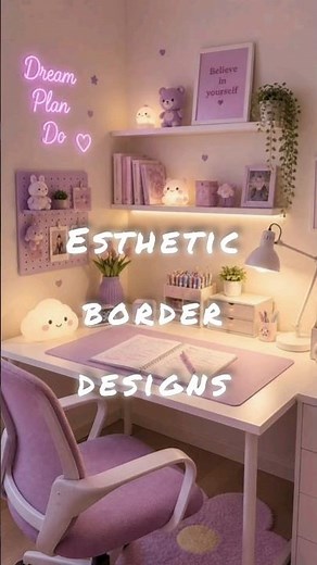 Elegant Pink Tulip Border Design | Easy Floral Page Decoration #youtubeshorts #viral #shorts