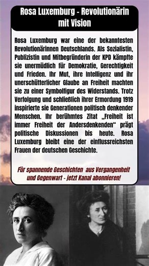 Rosa Luxemburg - Die Frau, die für Freiheit und Gleichheit kämpfte