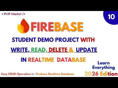 CURD Operation in Realtime Database Firebase | Firebase Tutorial 2026