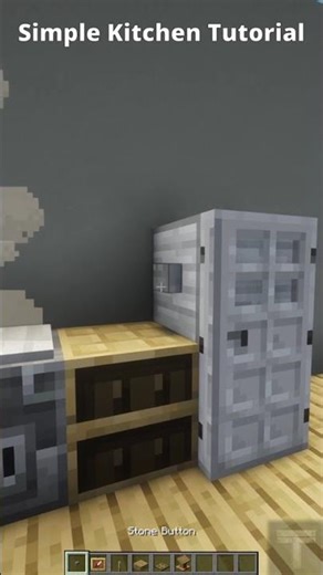 Simple Kitchen Tutorial #minecraft #minecraftshorts #minecrafttutorial #simple #kitchen #shorts