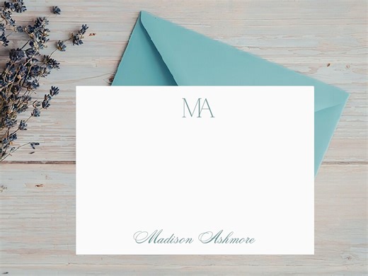 Personalized Monogram Note Card Personalized Card for Birthday Gift Customized Stationery Gift for Him Birthday Present for Her Stationery - Etsy